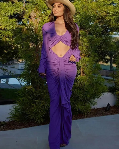 Robe de plage violet