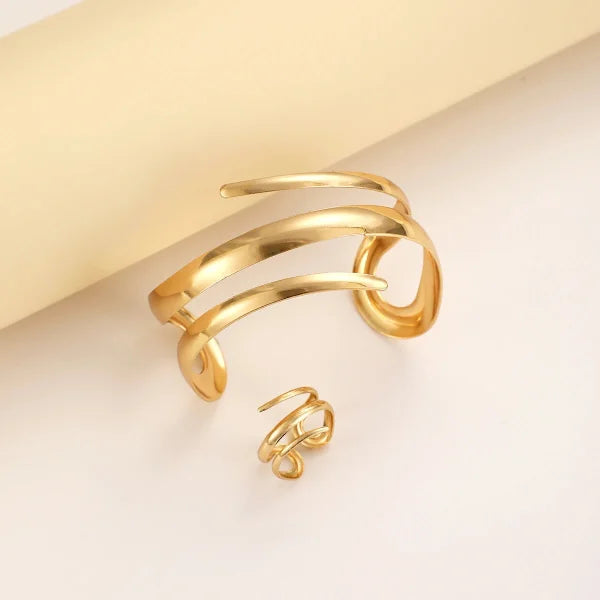Parure minimaliste or