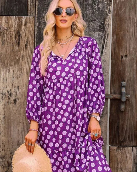 Robe bohème violette