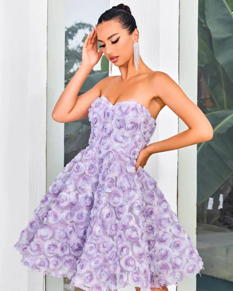 Robe fleurie violette