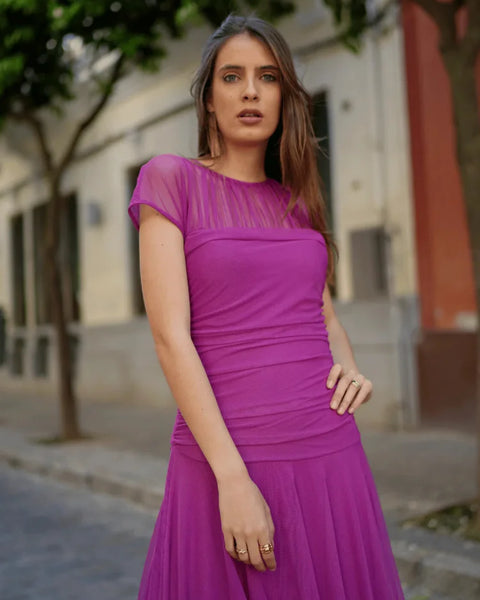 Robe fluide violette