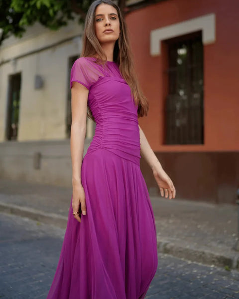 Robe fluide violette