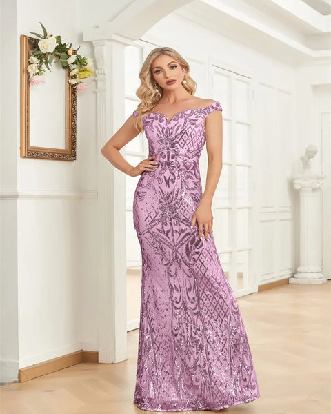 Robe de soirée violet clair