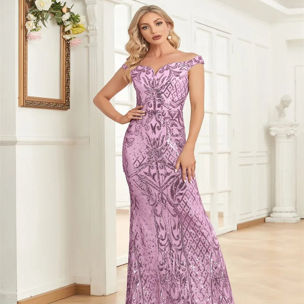 Robe de soirée violet clair