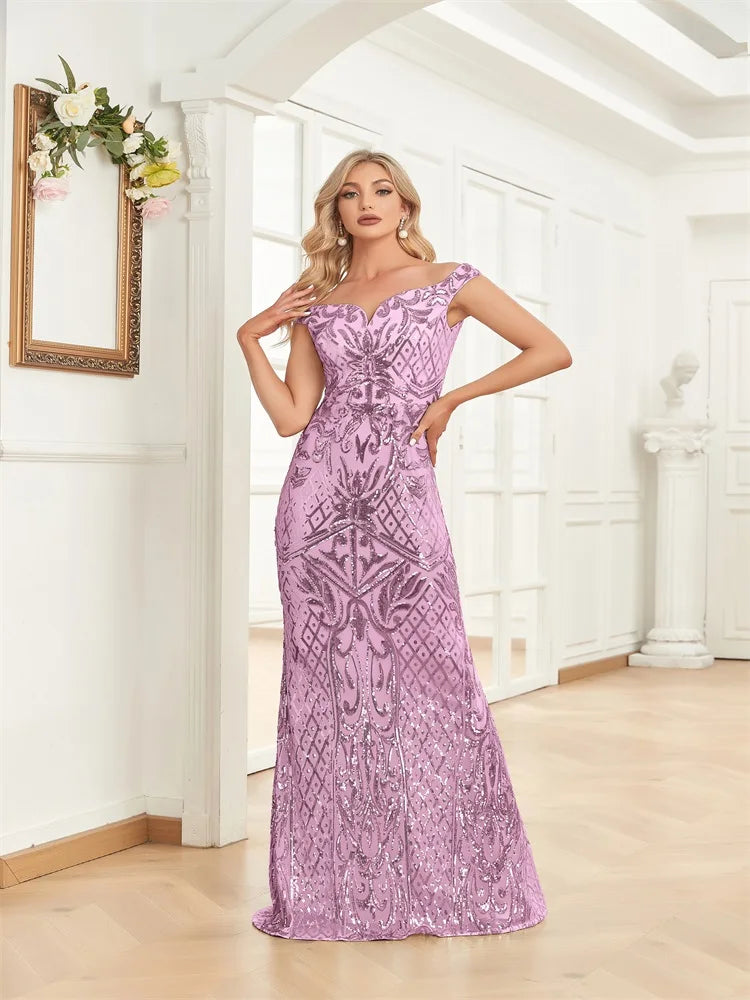 Robe de soirée violet clair