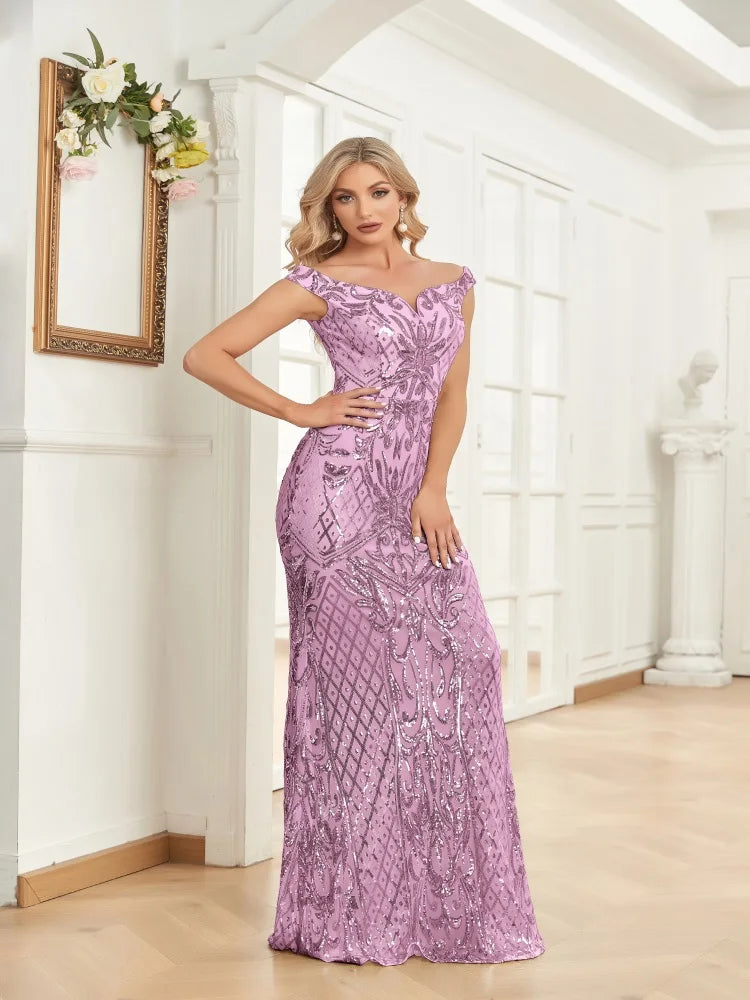 Robe de soirée violet clair