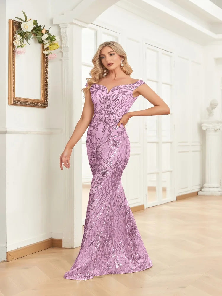 Robe de soirée violet clair