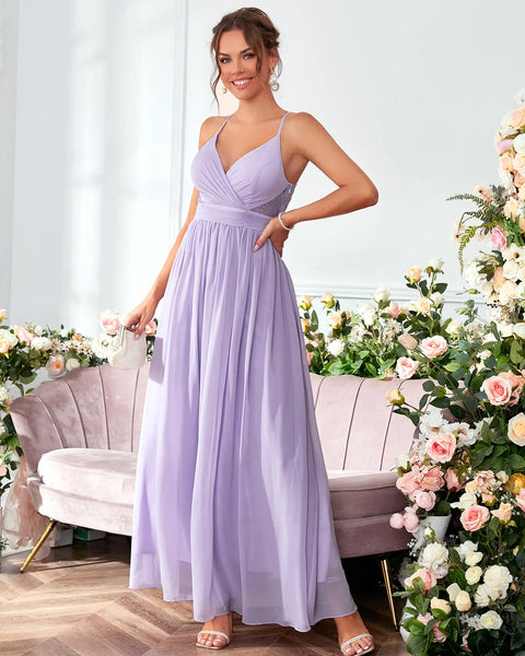 Robe violette mousseline de soie