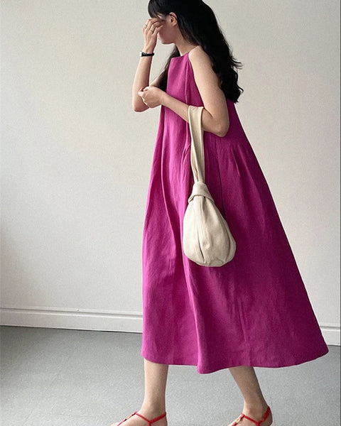 Robe lin violet