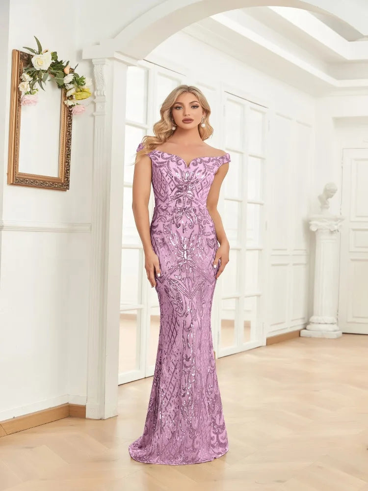 Robe de soirée violet clair